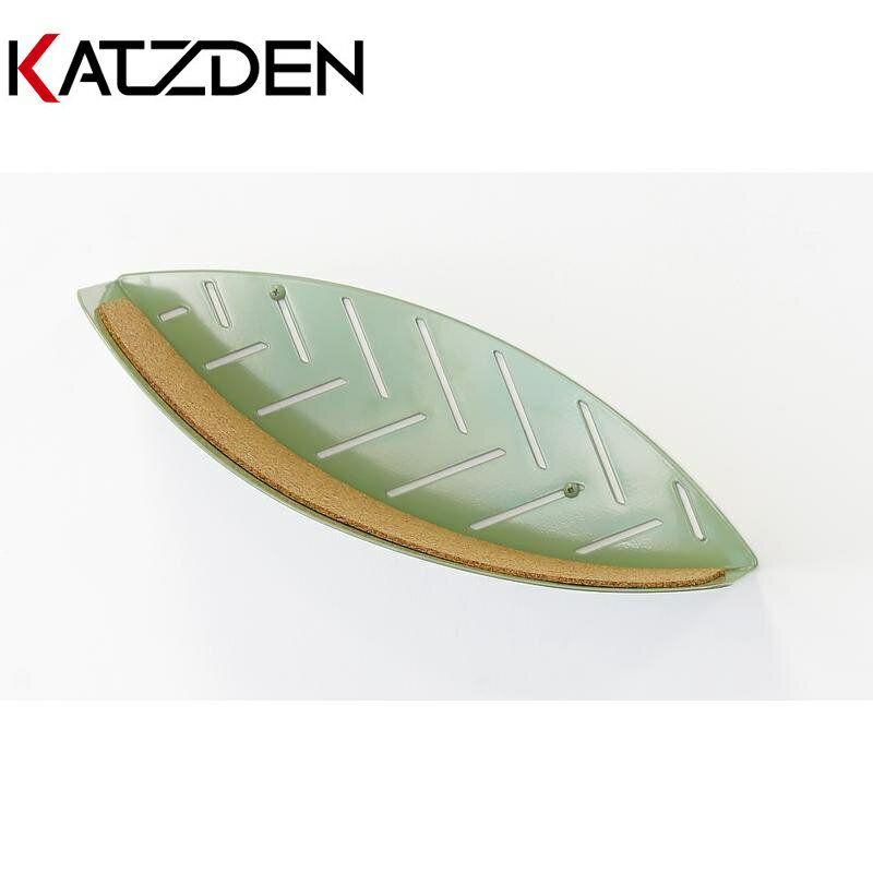 カツデン キャットシェルフNekonoMa Leaf スチール製 コルクシート付き W400×H116×D180 ペールグリーン..