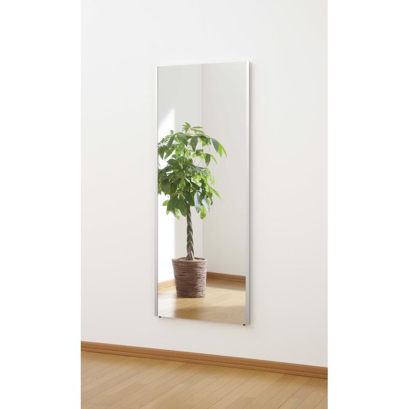 Jフロント建装 ビッグ姿見ミラー 600mm*1500mm飾り縁：太 S・シルバー NRM-5-S ミラー壁掛け全身鏡ミラー全身フィルムミラー