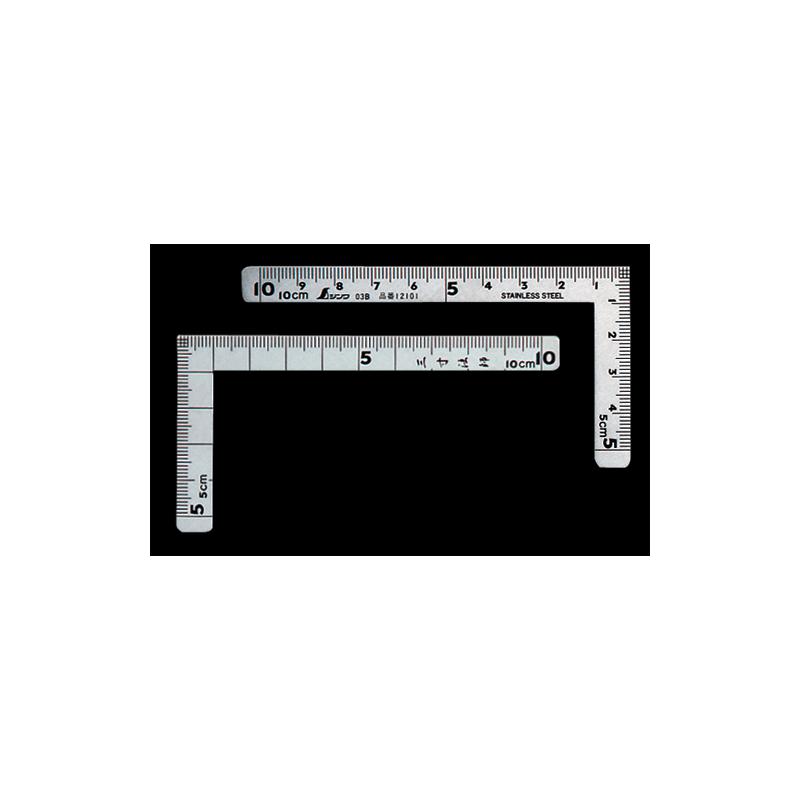 シンワ測定株式会社 曲尺小型三寸法師ステン10×5cm表裏同目 本体サイズ 105（55）×10×1.2mm 12101