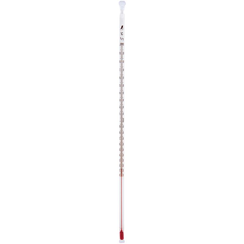 シンワ測定株式会社 棒状温度計 ガラス製 H-2F 0〜200℃ 30cmフッ素樹脂コート 73218