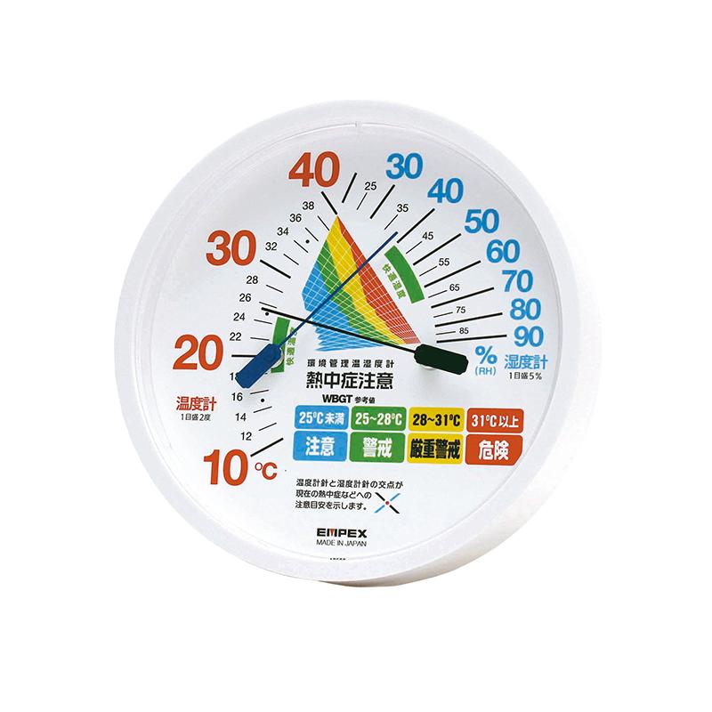 【法人限定】 日本緑十字社 環境管理温湿度計(防雨型)TM-2464 375676