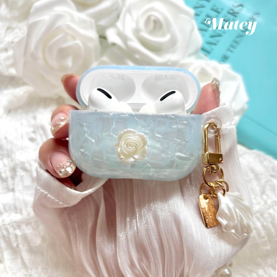 【公式】Matey original アイスブルーローズ AirPodsケース AirPods1 AirPods2 AirPodsPro AirPodsPro2...