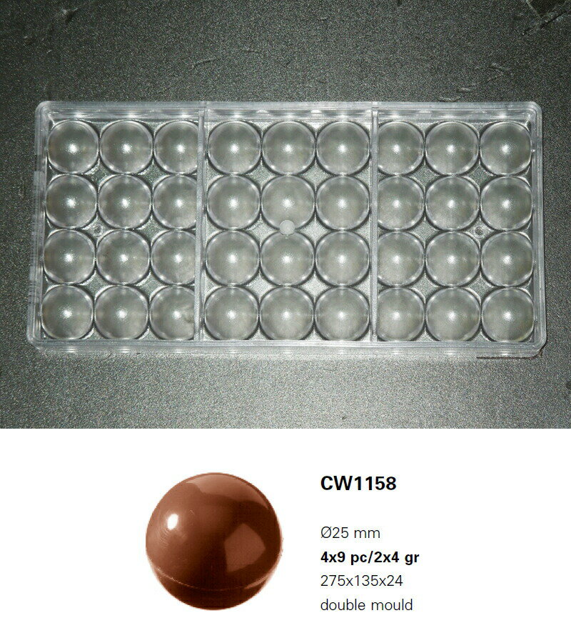 【30%OFF】【チョコレートワールド】CW1158 Φ25MM 36P　球マトファー マトファ チョコレートワールド チョコレートモールド