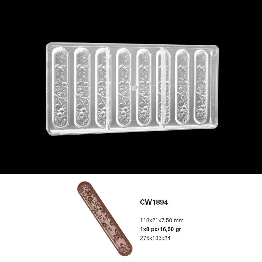 【40%OFF】【チョコレートワールド】CW1894 118x21x7.5mm 8P バー（LOVE）マトファー マトファ チョコレートワールド チョコレートモールド