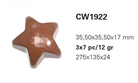 【30%OFF】【チョコレートワールド】CW1922 35.5x35.5x17mm 21P/12g 星マトファー マトファ チョコレー..