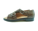 F.lli Giacometti　フラテッリ ジャコメッティ レディース　" Double Monk Sandalo - Ostrich Leather "　オーストリッチレザーサンダル　col.TABAC