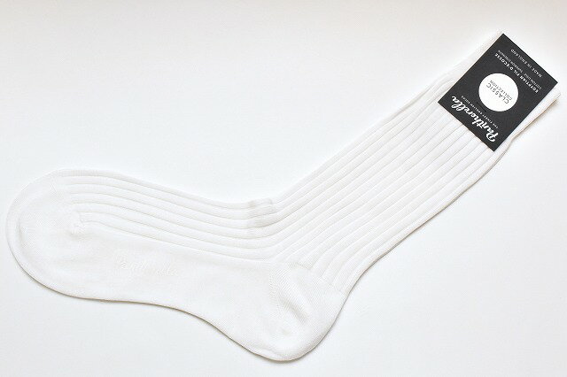 パンセレラ 靴下 メンズ Pantherella　" Cotton Rib Sox - Danvers "　パンセレラ コットンリブソックス　col.White