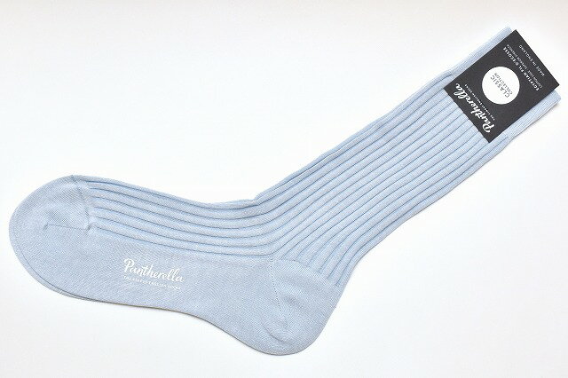 パンセレラ 靴下 メンズ Pantherella　" Cotton Rib Sox - Danvers "　パンセレラ コットンリブソックス　col.Sky Blue