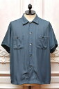 TUKI　ツキ　" blouses "　ショートスリーブシャツ　col. blue gray(46)