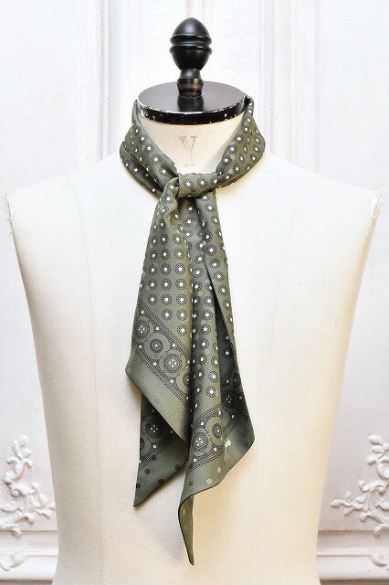 Fratelli Luigi　フラテッリルイージ　" Silk Scarf "　シルクスカーフ　col.Olive Green