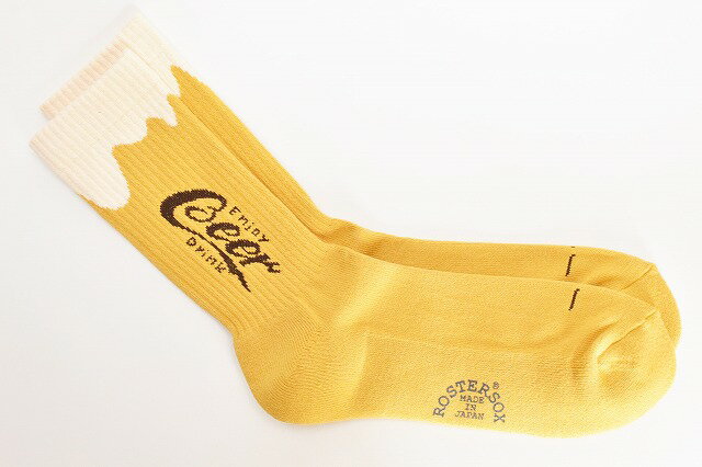 ROSTERSOX　ロスターソックス　" Enjoy Beer Drink "　col.Yellow