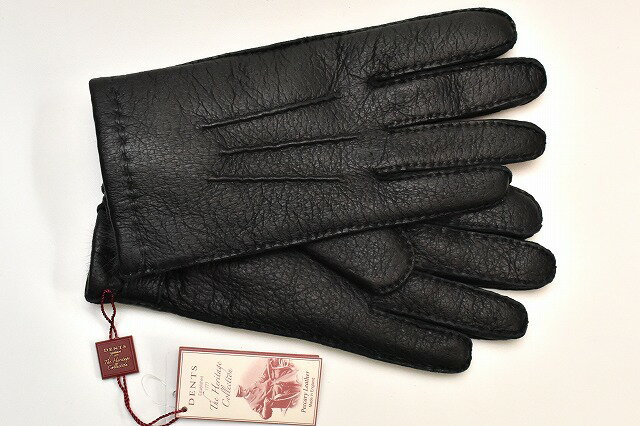 DENTS　デンツ　" PECCARY GLOVE - RABBIT FUR LINING "　ペッカリーグローブ　col.Black