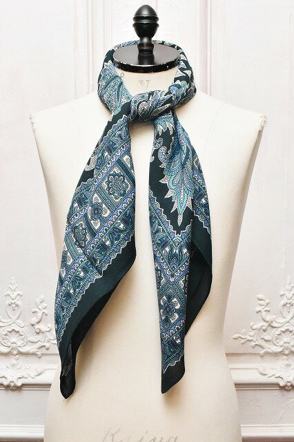 GLARNER TUECHLI　グラルナーチューヒリ　" Paisley Scarf - Deadstock 100×100 "　デッドストックスカーフ　col.Blue