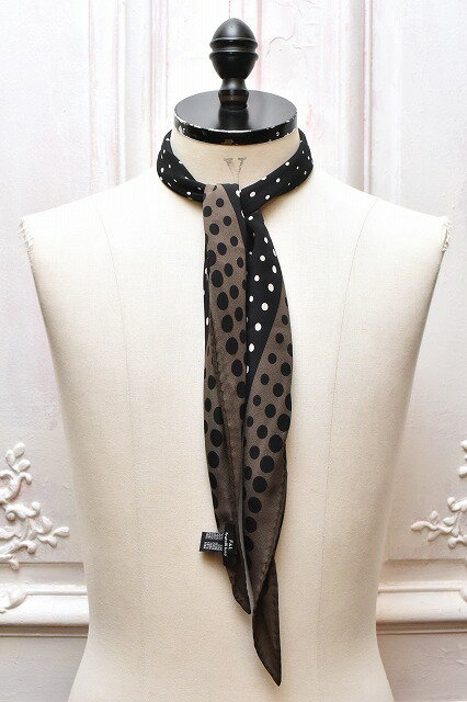 Fratelli Luigi　フラテッリルイージ　" Rhombus Scarf - DOT "　シルクスカーフ　col.Olive / Black / White