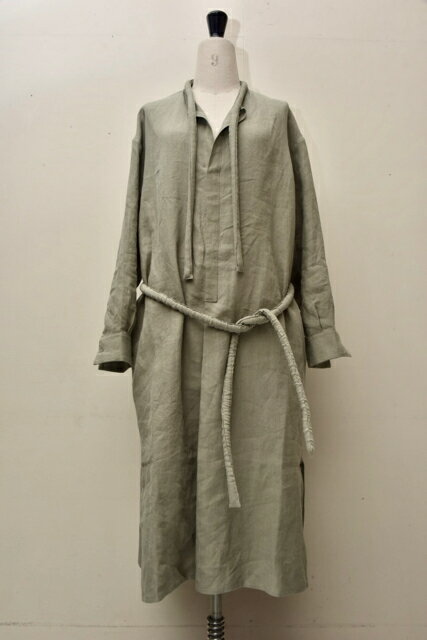 Cristaseya　クリスタセヤ LINEN TUNIC WITH PADDED COLLAR col.KAKI