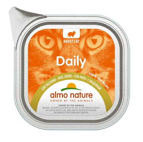 アルモネイチャー デイリーメニュー　almo nature 七面鳥入りのソフトムース・キャット 100g 猫用 ウェ..