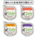 100g ×12個 almo nature アルモネイチャー デイリーメニュー100g 4種セットA ラビット・サーモン・ターキー・子牛肉入り 各3個 キャットフード ウェットフード SET お試し 食べ比べ 総合栄養食 正規品【PU0719】