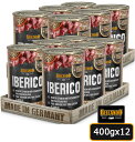 BELCANDO ベルカンド スーパープレミアム イベリコ豚(ひよこ豆とリンゴンベリー) 400gx12缶 SET 総合栄養食 ドッグフード 缶詰パテタイプ ウェットフード