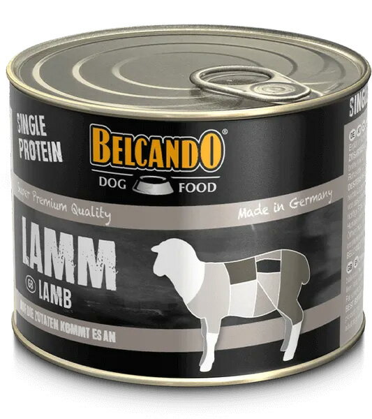 BELCANDO ベルカンド シングルプロテイン ラム200g ドッグフード 缶詰パテタイプ ウェットフード