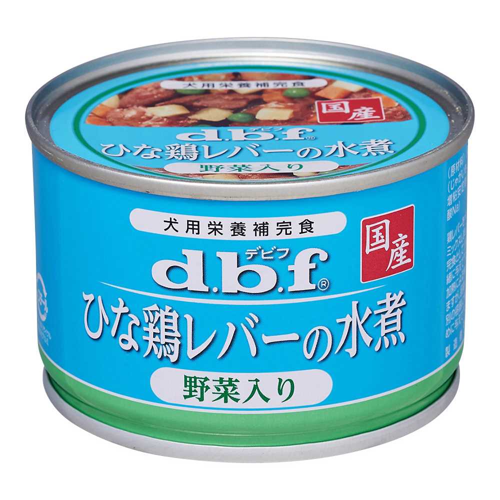 dbf デビフ ひな鶏レバーの水煮 野菜入り 150g 犬 ウエット 缶