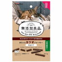 ※ご注意ください※ 【メーカー取寄せ商品】メーカーからのお取り寄せとなります。在庫の有無、発送日のご案内は翌営業日にメールにてご案内いたします。 ご注文をいただけましても売り切れにてご用意できない場合がございます。また発送までに3営業日から5営業日かかります。 予めご了承くださいませ。 気になる添加物は使わない、おいしい素材感。 毛玉の排出をうながす食物繊維配合。 ・ほろっとやわらか食感のカツオ入りジャーキー。 ・食欲をそそるカツオの旨みが濃く香る。 　毛玉の排出をうながす食物繊維入り。 ・大切な家族だから“気になる添加物”は 　使わない、加えない。それがドギーマンの 　《無添加良品》シリーズです。 ＜原材料＞魚介類（カツオ、魚粉）、パン粉、小麦粉、植物油脂、糖類、ビーフエキス、グリセリン、食物繊維（セルロース）、調味料、ソルビトール、ミネラル類（ナトリウム）、ポリリン酸ナトリウム ＜保証成分＞粗たん白質14%以上、粗脂肪10%以上、粗繊維3.5%以下、粗灰分9%以下、水分26%以下 ＜エネルギー＞380kcal/100g 生産地：日本 ドギーマンハヤシ 株式会社