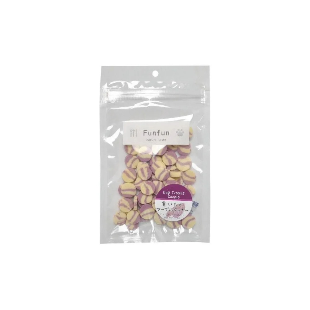 Funfun ファンファン 紫いものマーブルクッキー 40g 犬用おやつ ドッグトリーツ
