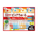 楽天Mathy Mathyいなばペットフード CIAO ピュアちゅ〜る 4種のバラエティ 14g×40本入 キャットフード 猫用おやつ ウェットフード 2023水分補給