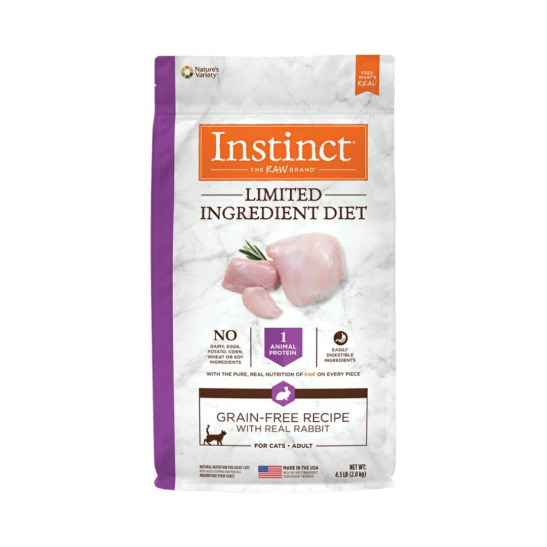 Rakuten - 【猫】インスティンクト instinct LID リアルラビット 2kg キャットフード 総合栄養食 新奇たんぱく質 限定タンパク質