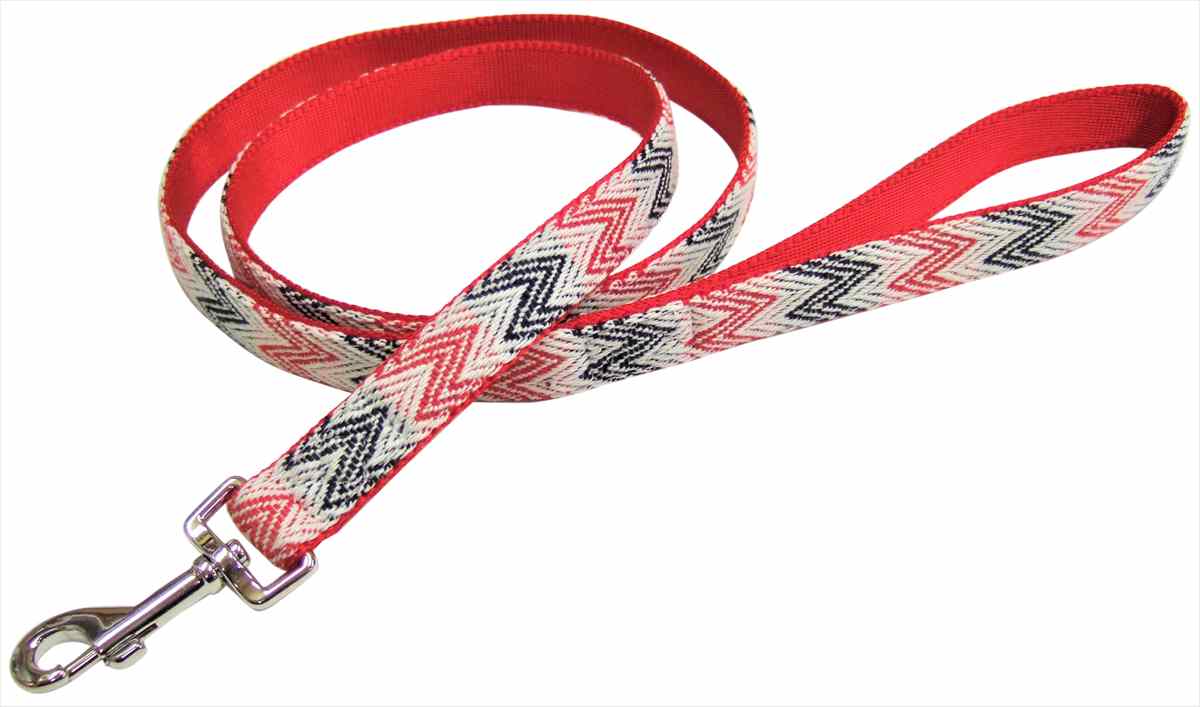 岡野製作所 シェブロンリード 20 レッド 中型犬用 お散歩リード