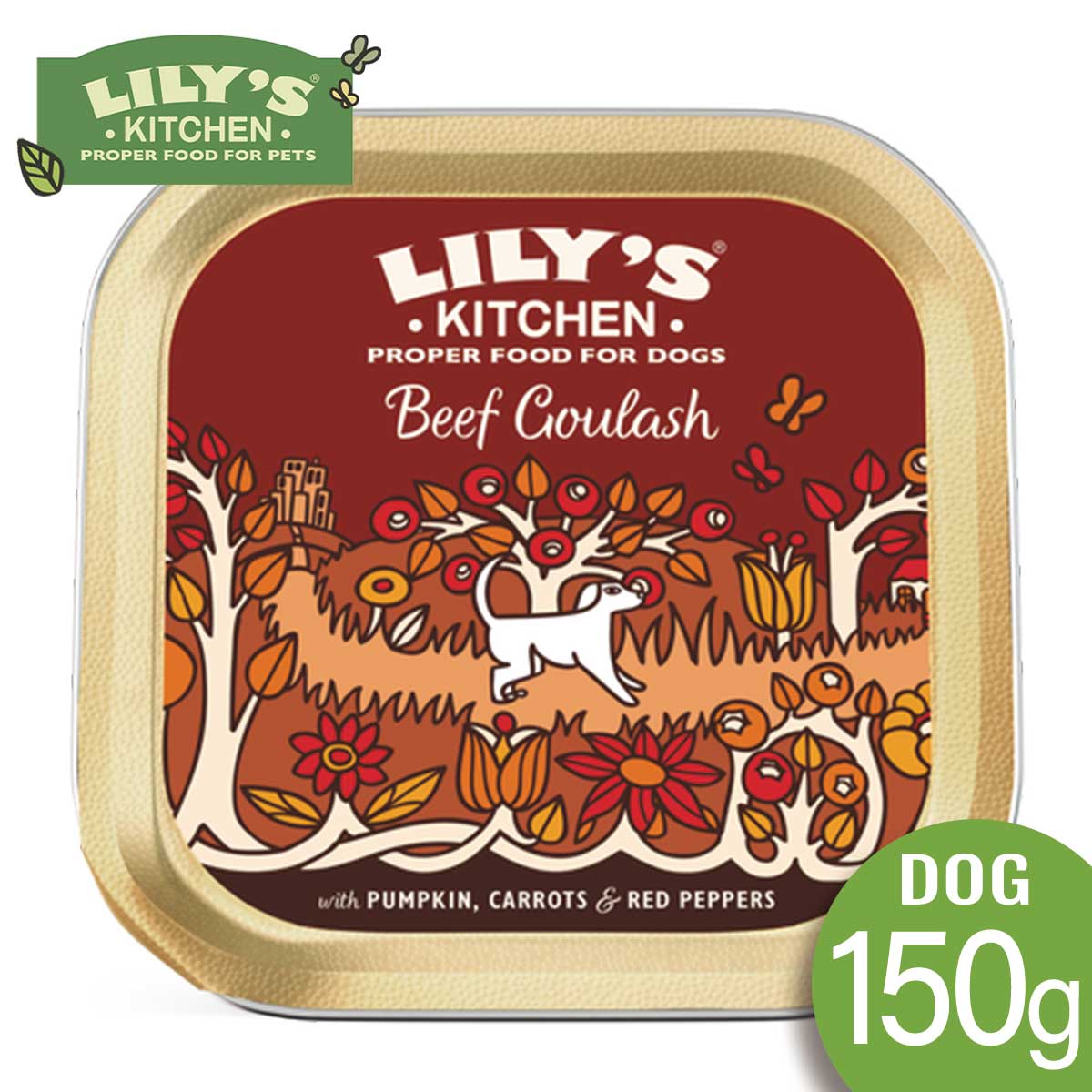 LILY'S KITCHEN リリーズキッチン ビーフグヤーシュ・ドッグフード 150g ウェットフード アルミトレイ【0509pu】