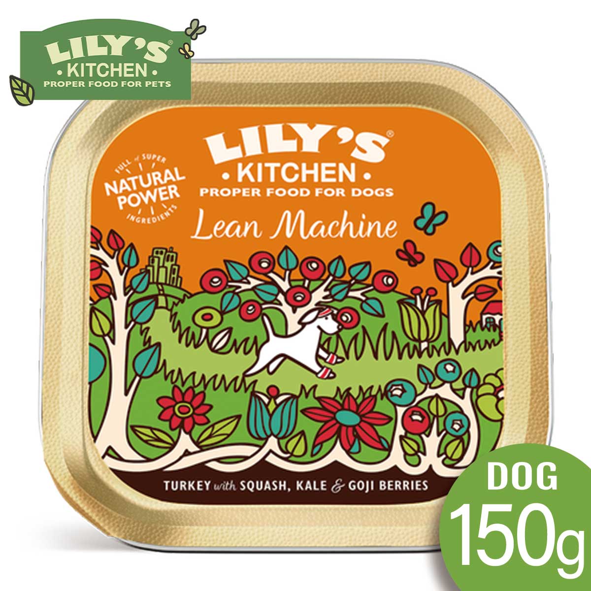 LILY'S KITCHEN リリーズキッチン リーンマシン、新鮮ターキーとスカッシュ・ドッグフード150g ウェッ..