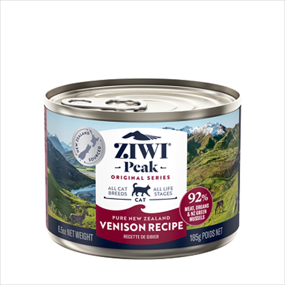 ZiwiPeak WET WET VENISON FOR CATS 猫缶 ベニソン 185g　ウエット キャットフード 正規品