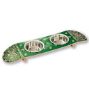 選べるおまけ JIBY DOG CREW PAWSLEY INDIGO SKATEBOWL GREEN スケートボール ペイズリーグリーン フードボウル