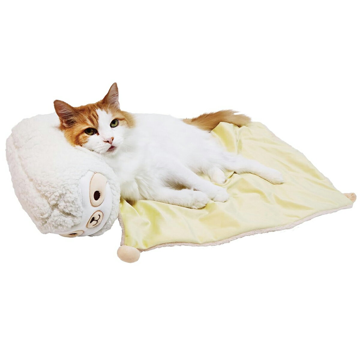 ペッツルート ほかほかまくらケット なまけもの ペット用マット 小型犬・猫用 ベッド マクラ付き【PU11..