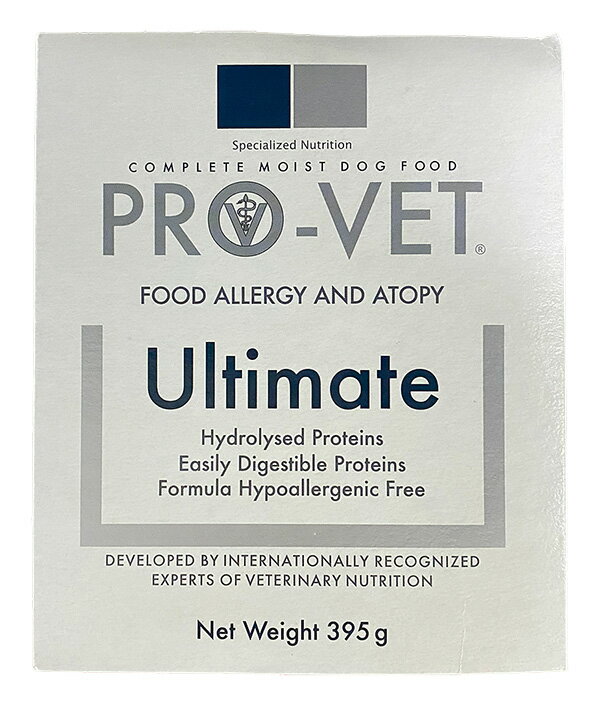 PRO-VET プロベット 犬ウルティメイトUltimate ドッグフード 療法食 食物不耐症（食物過敏症）、またはアトピー（アレルギー性皮膚炎）、心不全（心筋症）500g お試しサイズ ドライフード【0527pu】