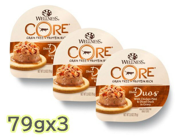 ウェルネス コア WELLNESS CORE ディバインデュオ チキンパテ&角切りダック 79g キャットフード ウェットフード 猫用餌【SET】 nov04