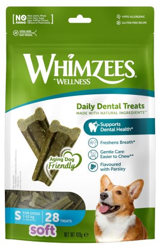 【犬】WHIMZEES ウィムズィーズ DENTAL TREATS デンタルトリーツ 息さわやか やわらかタイプ S 28個入..