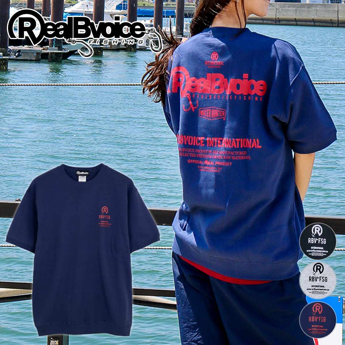 RealBvoice Ar[{CX FISHING RBV FISHING SWEAT T-SHIRT