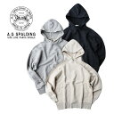 A.G.SPALDING SIDE LINE PARKA SINGLE | サイドラインパーカー シングル A.G. スポルディング＆ブロス メンズ ユニセックス カジュアル パーカー スウェットシャツ 日本製＼24日20時から4時間店内全品P5倍／＼お買い物マラソンP最大47倍／