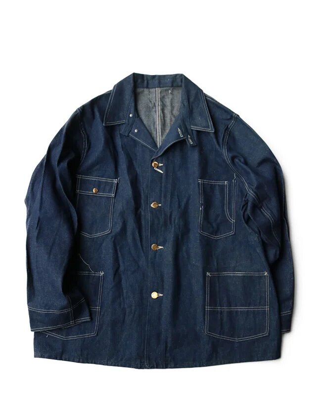 30N fbhXgbN Jo[I[bYÒ AJÒ Be[W t@bV Be[W X^C  [Yh 30s ABOUT NOS BIG SMITH CHORE JACKET WITH CINSTRAP SIZE 46yÁz