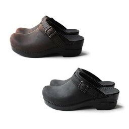 dansko（ダンスコ）INGRID Oiled leather イングリッド オイルド レザー サボ ヒール サンダル レディス カジュアル ブラウン ブラック 茶 黒＼9日20時から4時間店内全品P5倍／＼10日店内全品P2倍&エントリーでP4倍／