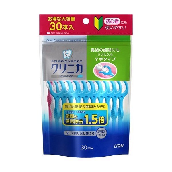 クリニカ アドバンテージ デンタルフロス Y字タイプ 30本入り/ ライオン