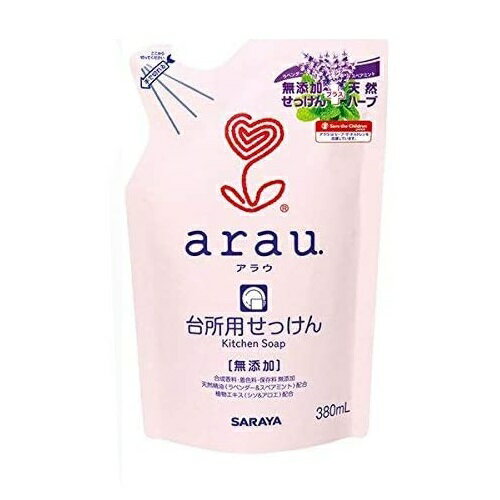 (送料無料)(まとめ買い・ケース販売)arau.（アラウ） 台所用せっけん 詰替用（380mL）（24個セット）/ サラヤ