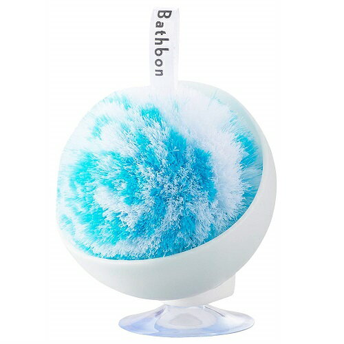 街の雑貨屋さんの(送料無料)(まとめ買い・ケース販売)バスボンくん 洗面台 スッキリ ポンポン ブルー（1個入）（50個セット）/ 山崎産業｜アングル2