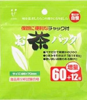 お茶パック 超薄タイプ 増量 60枚+12