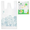 (送料無料)(まとめ買い・ケース販売)手提げポリ袋 15L用 フラワー柄 青色(10枚入)(120個セット)/ ネクスタ