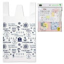 (送料無料)(まとめ買い・ケース販売)手提げポリ袋 10L用 マリン柄(14枚入)(120個セット)/ ネクスタ