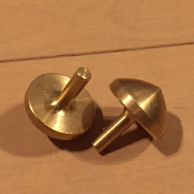 真鍮製こま おここま 2ヶセット おもちゃ こま お子様 真鍮製 プレゼント ビレット 日本製