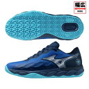 ミズノ MIZUNO 【クレー/砂入り人工芝コート】テニスシューズ ウエーブエンフォースコート WIDE OC 61GB243128 ワイドモデル 28:ブルー...