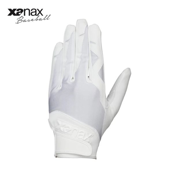 メール便発送可 ザナックス xanax 守備用手袋 高校野球対応/片手用 BBG90H-0101 守備グローブ ホワイト